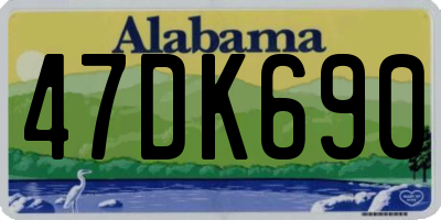 AL license plate 47DK690