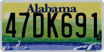 AL license plate 47DK691