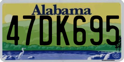 AL license plate 47DK695