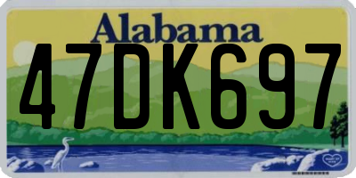 AL license plate 47DK697