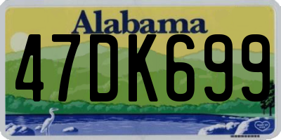 AL license plate 47DK699