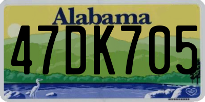 AL license plate 47DK705