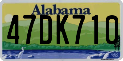 AL license plate 47DK710