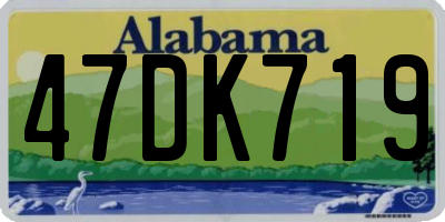 AL license plate 47DK719