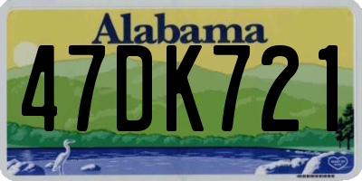 AL license plate 47DK721