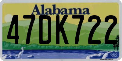 AL license plate 47DK722