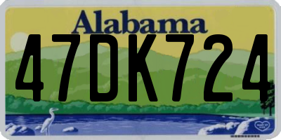 AL license plate 47DK724