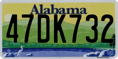 AL license plate 47DK732