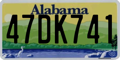 AL license plate 47DK741