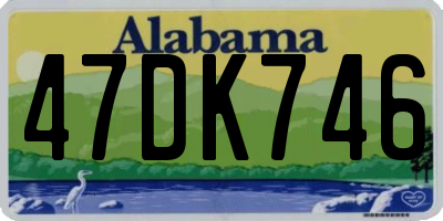 AL license plate 47DK746