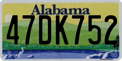 AL license plate 47DK752