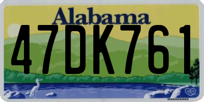 AL license plate 47DK761