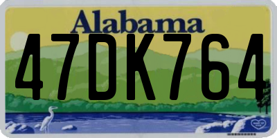 AL license plate 47DK764