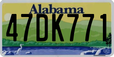 AL license plate 47DK771