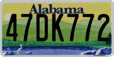 AL license plate 47DK772