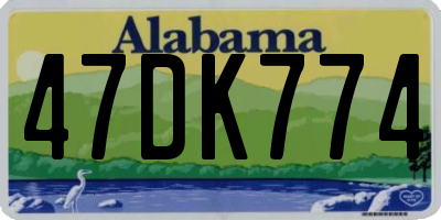 AL license plate 47DK774