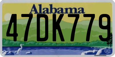 AL license plate 47DK779