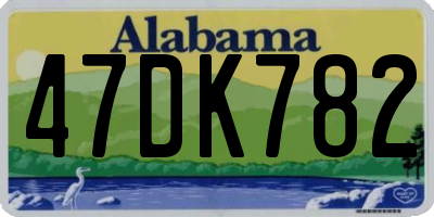 AL license plate 47DK782