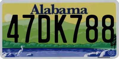 AL license plate 47DK788