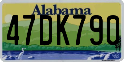 AL license plate 47DK790