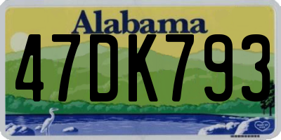 AL license plate 47DK793