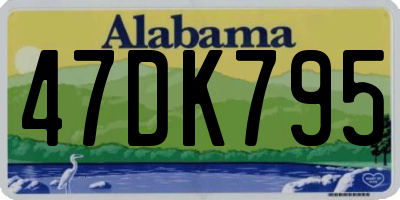 AL license plate 47DK795