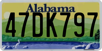 AL license plate 47DK797