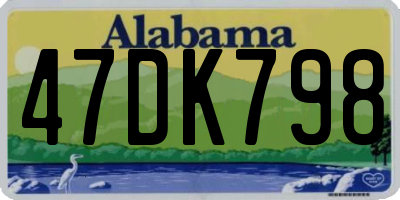 AL license plate 47DK798