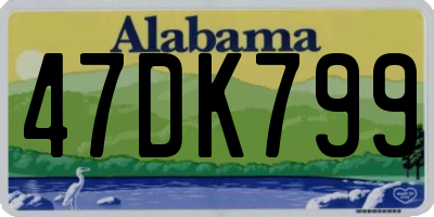 AL license plate 47DK799