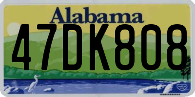 AL license plate 47DK808