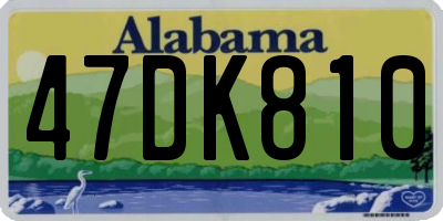 AL license plate 47DK810
