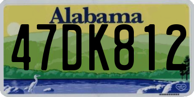 AL license plate 47DK812