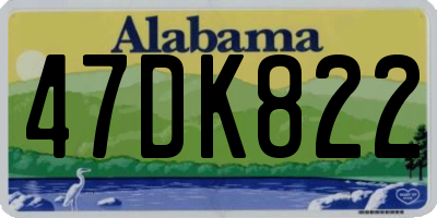 AL license plate 47DK822