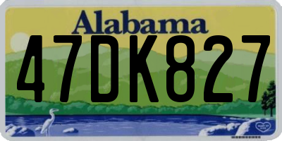 AL license plate 47DK827
