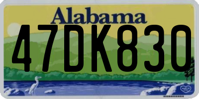 AL license plate 47DK830