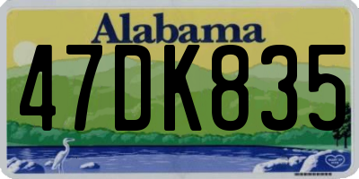 AL license plate 47DK835