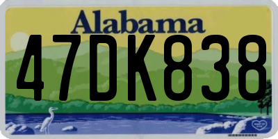 AL license plate 47DK838