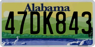 AL license plate 47DK843