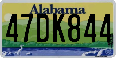 AL license plate 47DK844