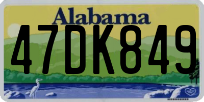 AL license plate 47DK849