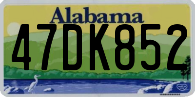AL license plate 47DK852