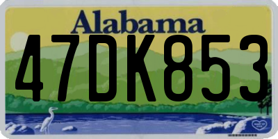 AL license plate 47DK853