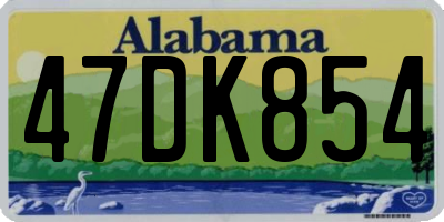 AL license plate 47DK854