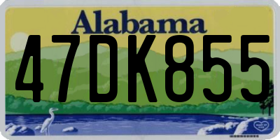 AL license plate 47DK855