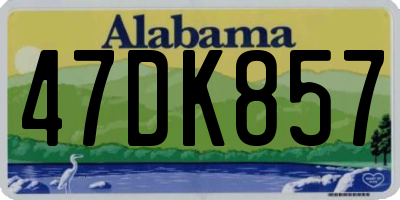 AL license plate 47DK857