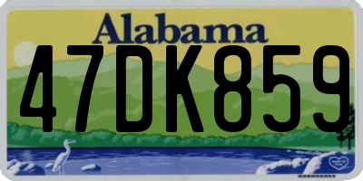AL license plate 47DK859