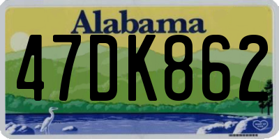 AL license plate 47DK862
