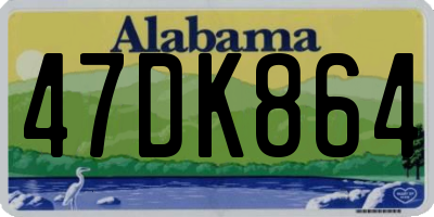 AL license plate 47DK864
