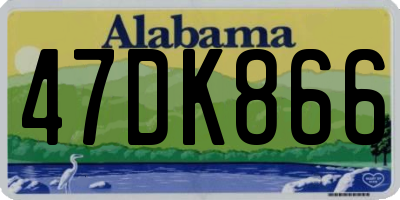 AL license plate 47DK866
