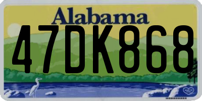 AL license plate 47DK868